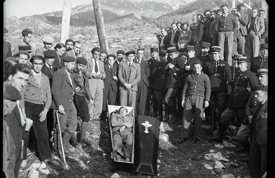 1938: aixecament del cadàver del refugiat català Pere Isern, fill de Noves de Segre.