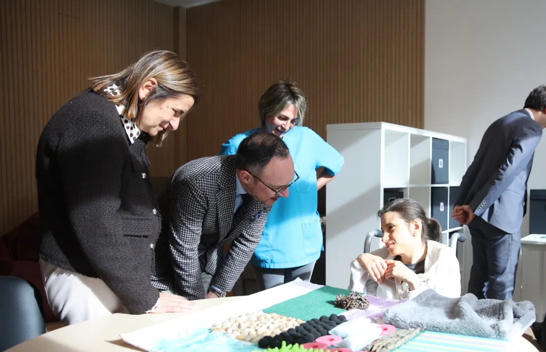 Xavier Espot, ahir a la visita al centre de dia de la Fundació Meritxell.