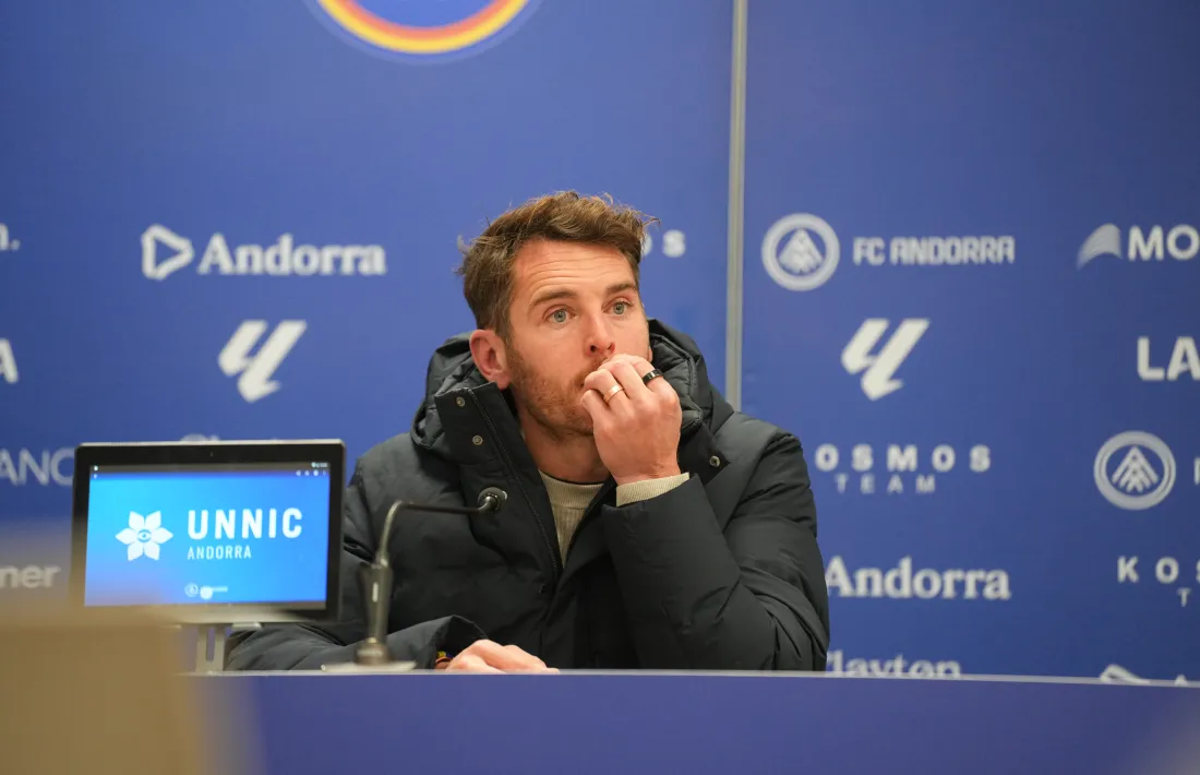 Ibai Gómez, en la roda de premsa posterior al partit contra el Castelló, va deixar tothom bocabadat.