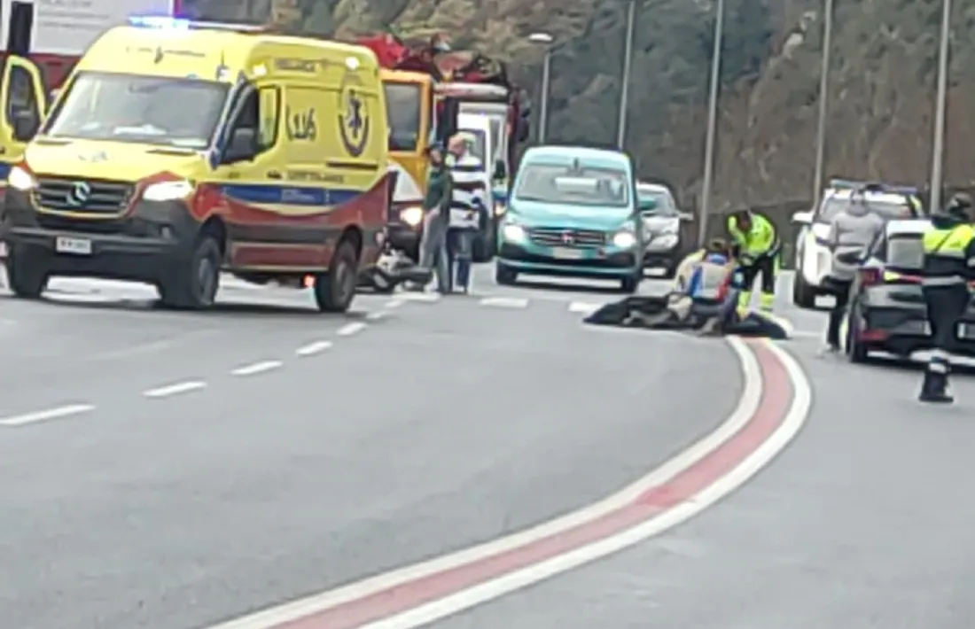 L'accident entre Escaldes i Encamp.