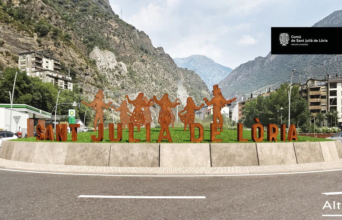 'Ball de la Marratxa', conjunt escultòric en acer Corten que s'instal·larà al pont del Solà.