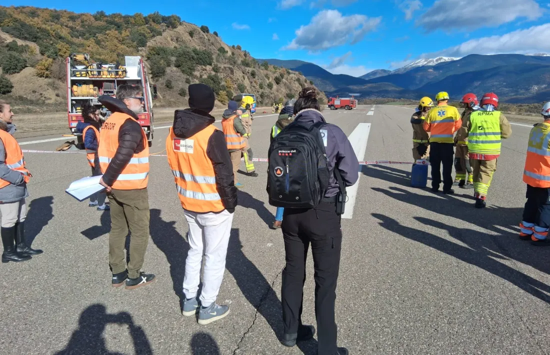 Un moment del simulacre.