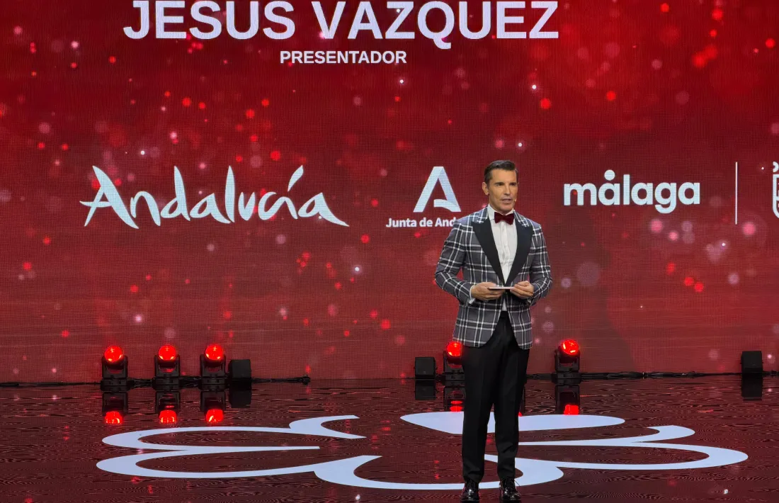 El presentador de la gala, Jesús Vázquez, durant un moment de la cerimònia.