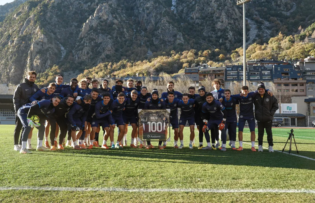 Manu Nieto, centenari amb l'FC Andorra.