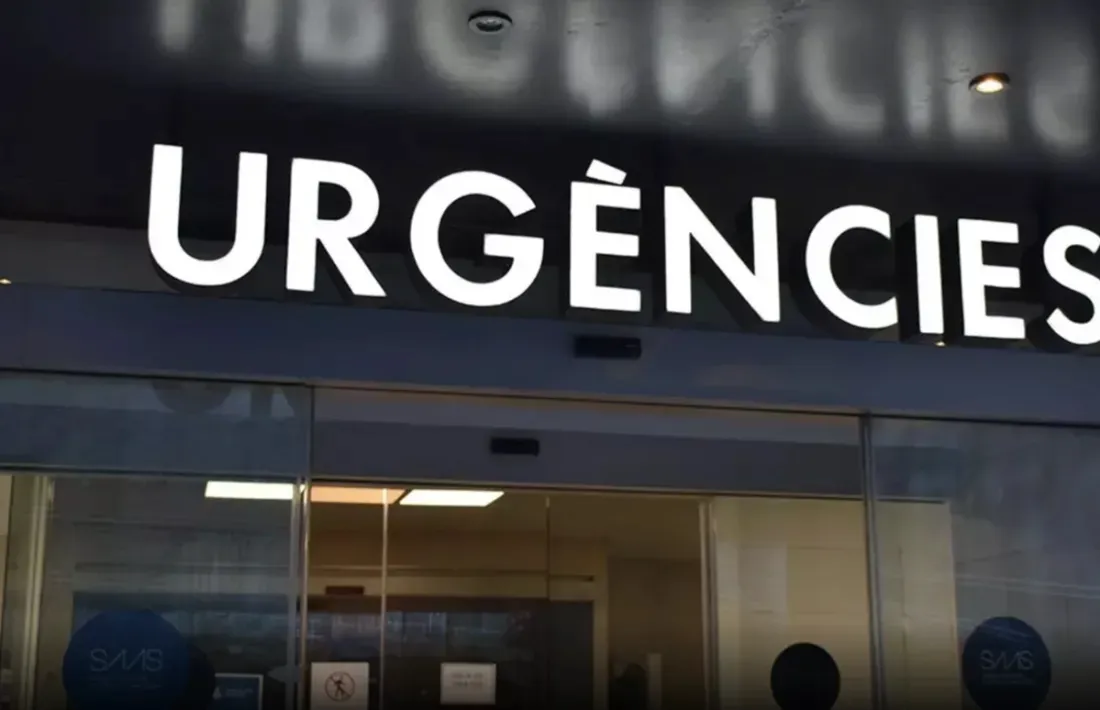 El cartell del servei d'Urgències de l'Hospital Nostra Senyora de Meritxell.