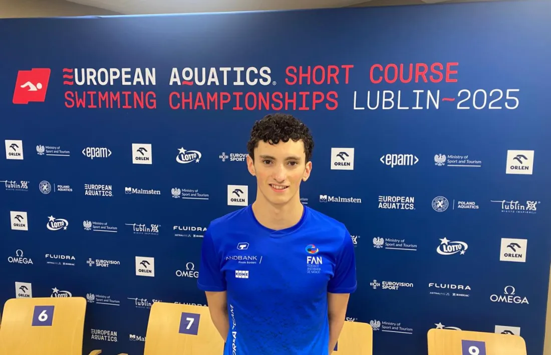 Biel Cuen, nedador de la FAN, al Campionat d'Europa de Lublin.