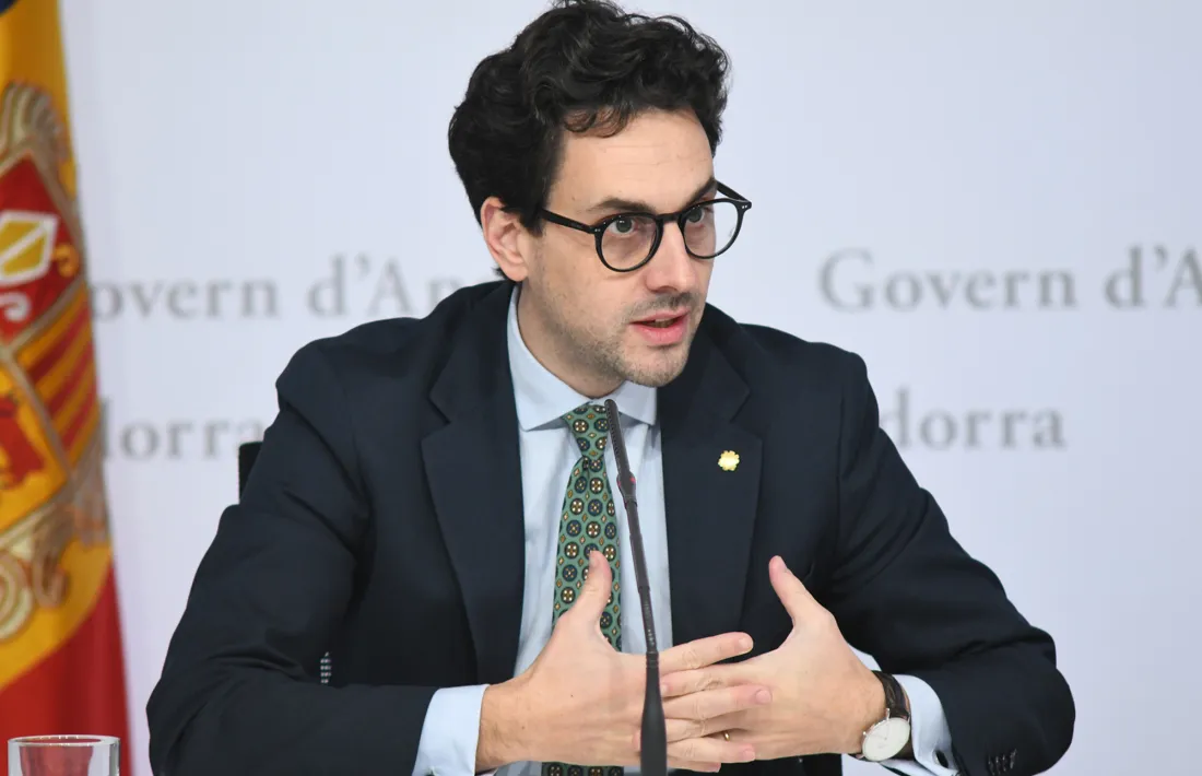 Guillem Casal durant la roda de premsa posterior al Consell General.