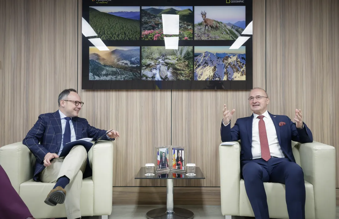 El cap de Govern, Xavier Espot, amb el ministre d’Afers Exteriors i Europa de Croàcia, Gordan Grlić.