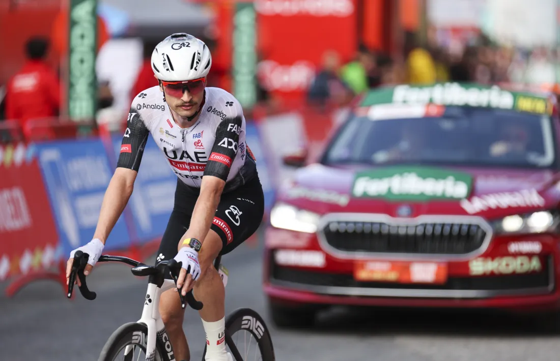 Jay Vine, ciclista resident de l'UAE Team Emirates, l'últim que va vèncer en territori andorrà a La Vuelta.