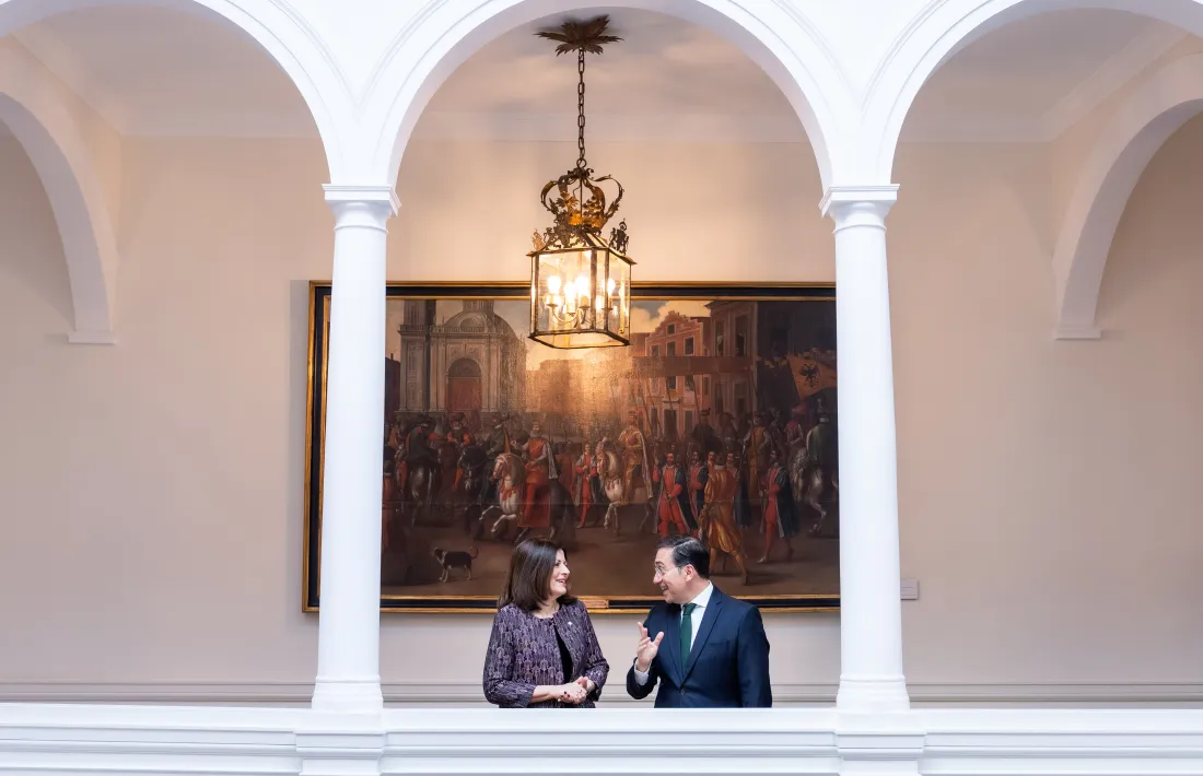 Tor i Albares durant la reunió que han mantingut a Madrid.