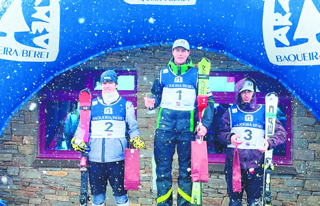 Max Black, al lloc més alt del podi de l'eslàlom del Trofeu Blanca Fernández Ochoa.