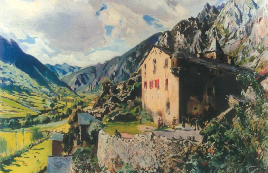 Joaquim Mir (1873-1940) va pintar 'La revolta' a la segona de les seves tres campanyes andosines: va ser la tardor del 1933 i es va allotjar a l'hostal Valira que els monjos de Montserrat acabaven d'obrir a Escaldes. Hi toca un tema raríssim entre el centenar d'obres andorranes que s'han conservat: Casa de la Vall. I en un moment excepcional, l'ocupació del Consell, perpetrat l'abril d'aquell any per un grup de veïns que demanaven el sufragi universal masculí i la publicitat de les sessions. S'ha conservat un esbós a llapis datat el 1932, en la primera campanya, fet que indica que l'any següent va reprendre el tema i va farcir l'escena amb un episodi que sens dubte va sacsejar el país.