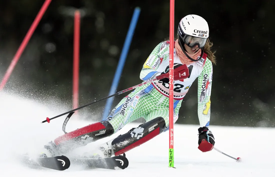 Carla Mijares, a la primera mànega de l'eslàlom de Semmering.