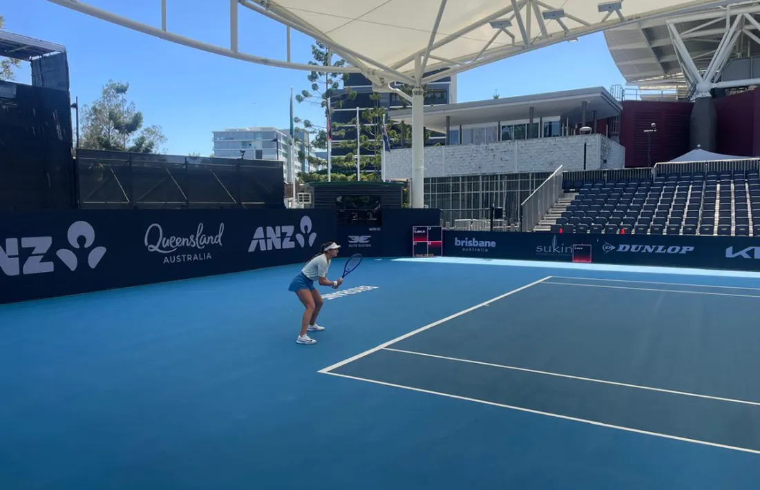 Vicky Jiménez, en un dels seus entrenaments a Melbourne.