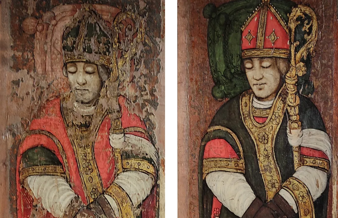  Els dos bisbes semblen dormir plàcidament.