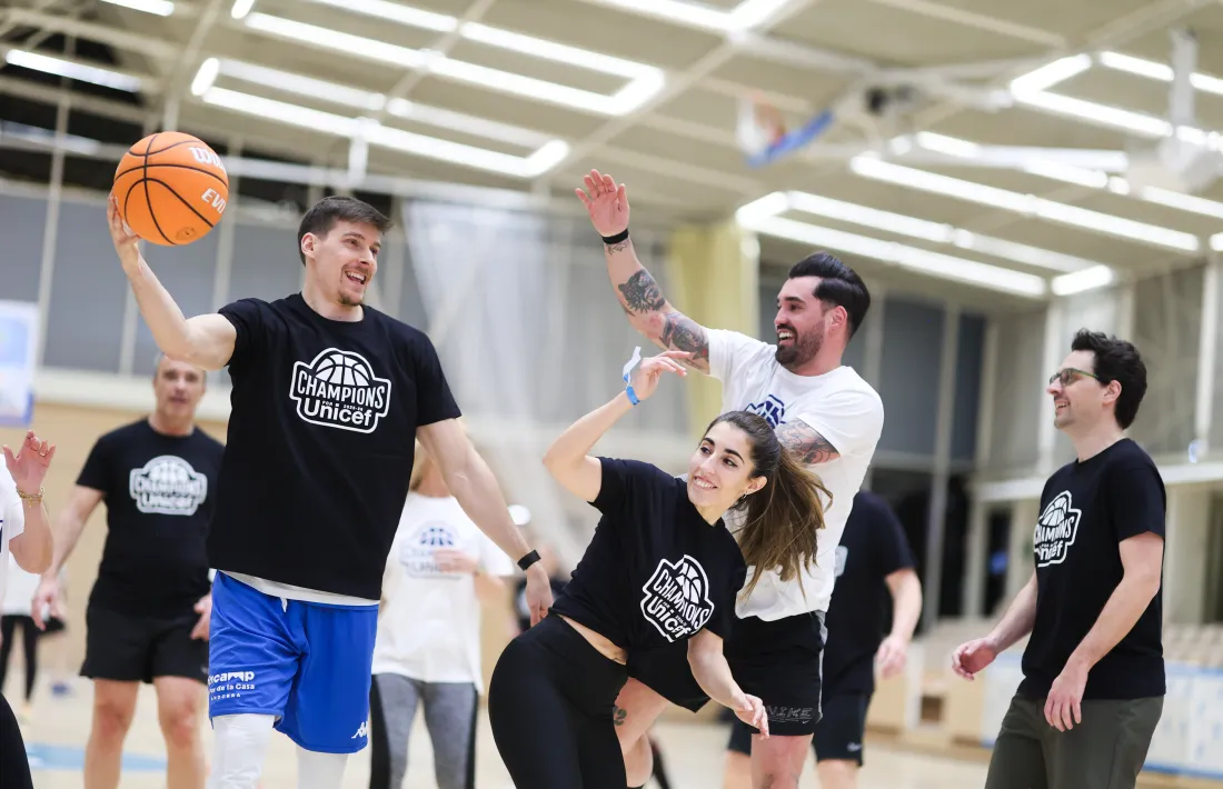 'Chumi' Ortega, somrient al Champions for Unicef.