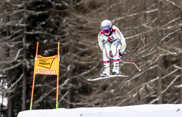 p. 29 Cande Moreno, a l'entrenament de descens d'aquest dijous, a Zauchensee_FOTO Agence Zoom