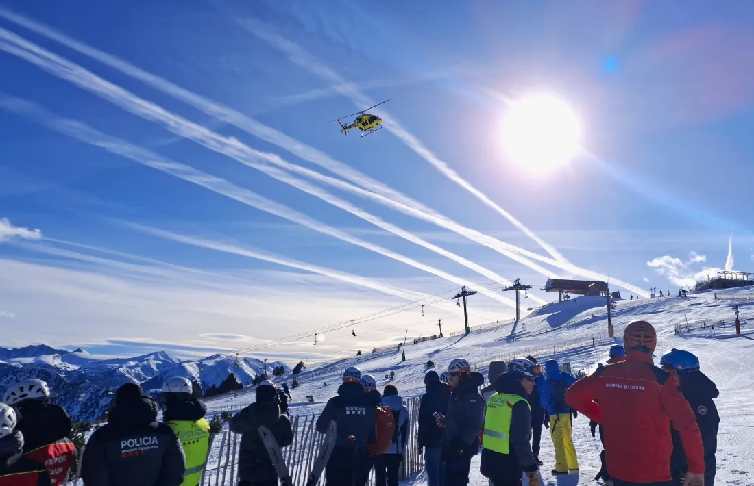 El simulacre s'ha muntat en un pla de la zona del Cubil de Pal.