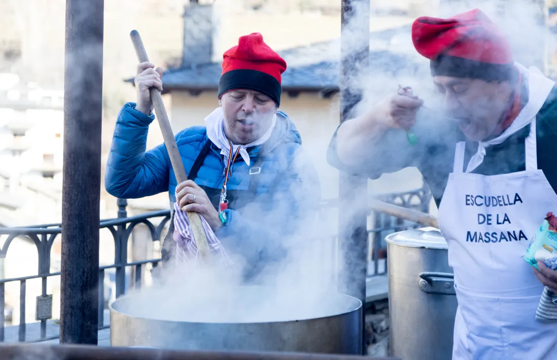 Una edició anterior de l'escudella de Sant Antoni.
