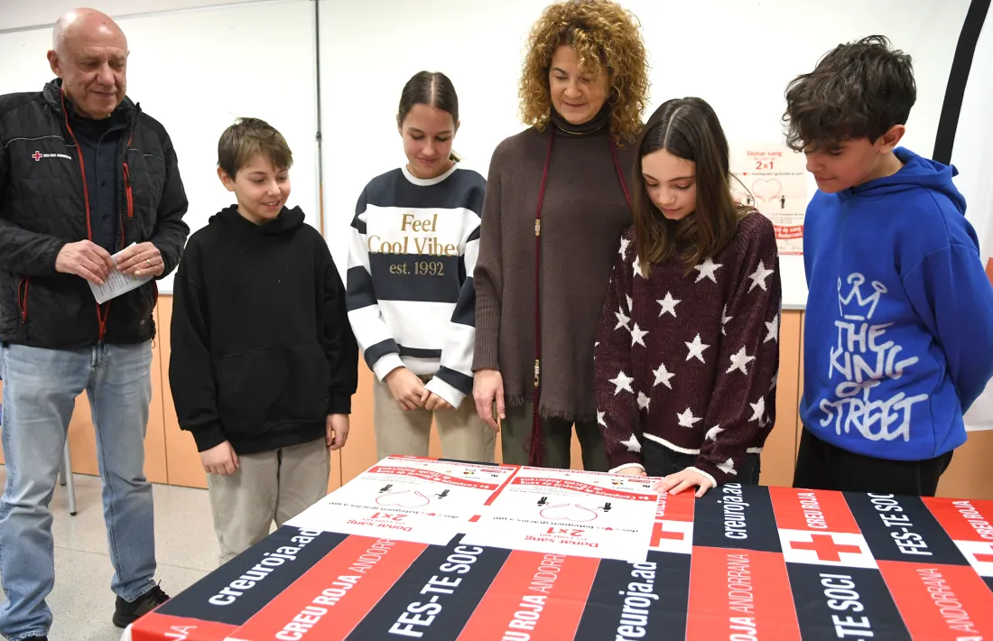 Els alumnes, d’esquerra a dreta: el Pablo, l’Èrica, l’Astrid i el Marc.