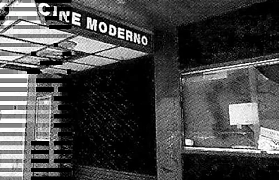 Cine Moderno, després de tancar, el 1987.