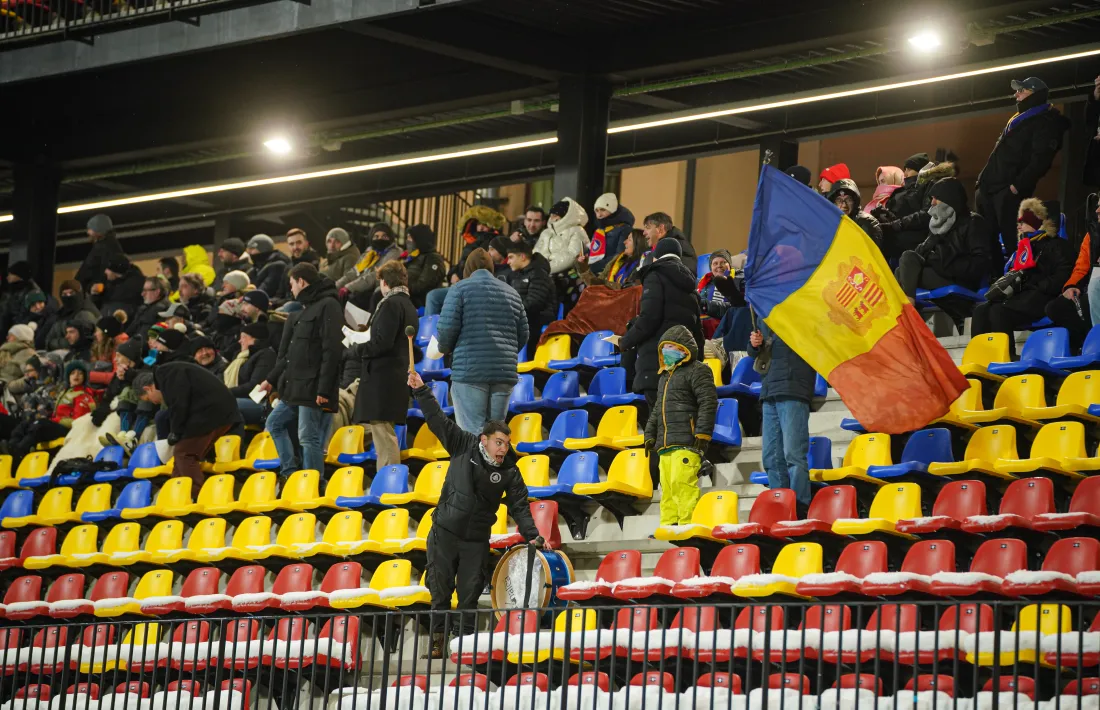 Aficionats de l'FC Andorra.