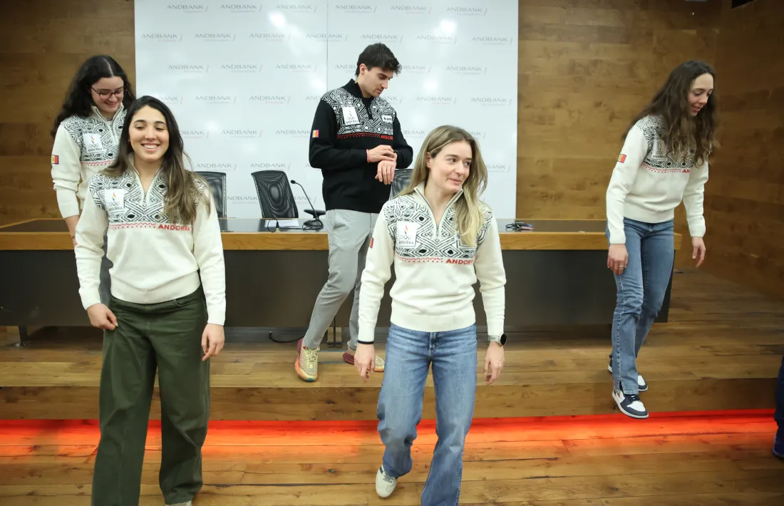 La delegació andorrana dels Jocs Olímpics d'Hivern es va presentar ahir a Andbank.
