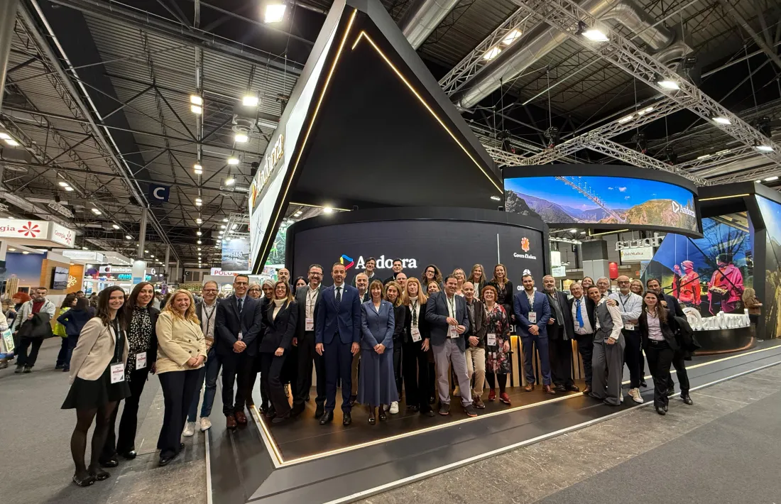 La delegació andorrana a la 45a edició del Fitur.
