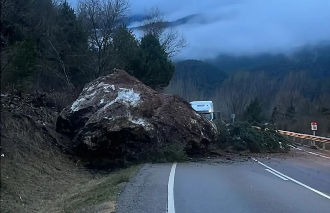 L'esllavissada es va detectar aquest matí a primera hora. 