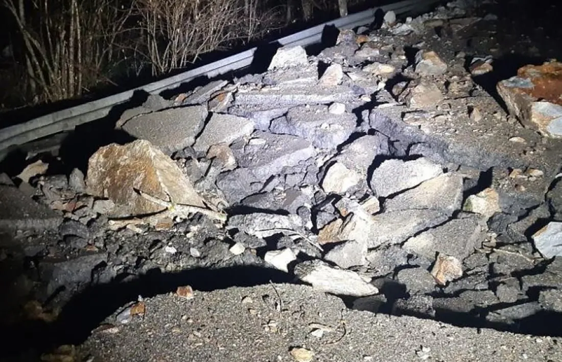 El despreniment de roques a la RN20.