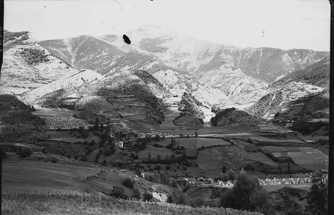 La vall de la Massana, quan els cultius eren encara el paisatge predominant.