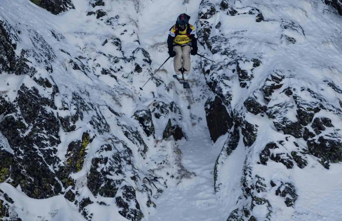 Joan Aracil va fer una bona baixada, però va cometre un error al final.