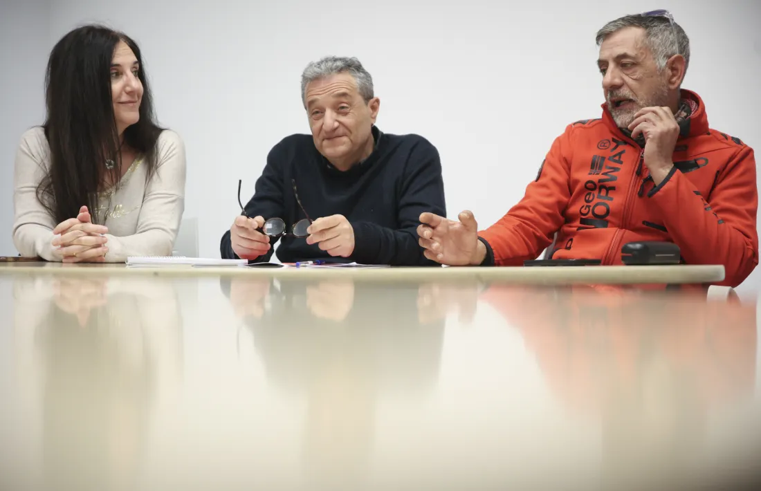 Carmen Castillo, Cristian Asensio i Isaac Aláez en un acte de presentació d'accions per part del Sitca