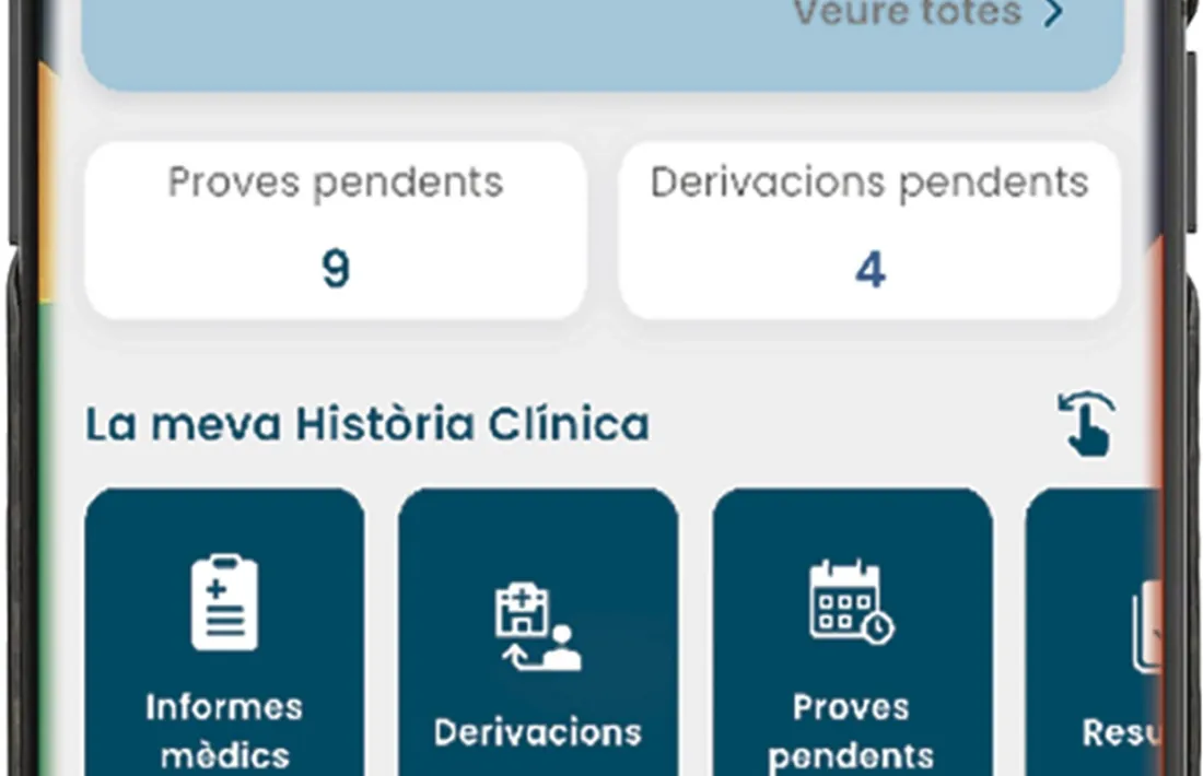 La pàgina d'inici de la nova versió de l'AndSalut oferirà informació útil com ara la propera cita o proves pendents de realitzar, així com la xarxa assistencial de referència.