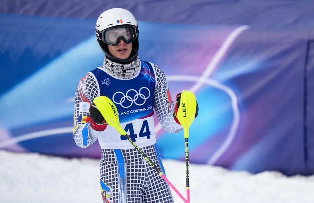 Xavier Cornella, en finalitzar l'eslàlom.