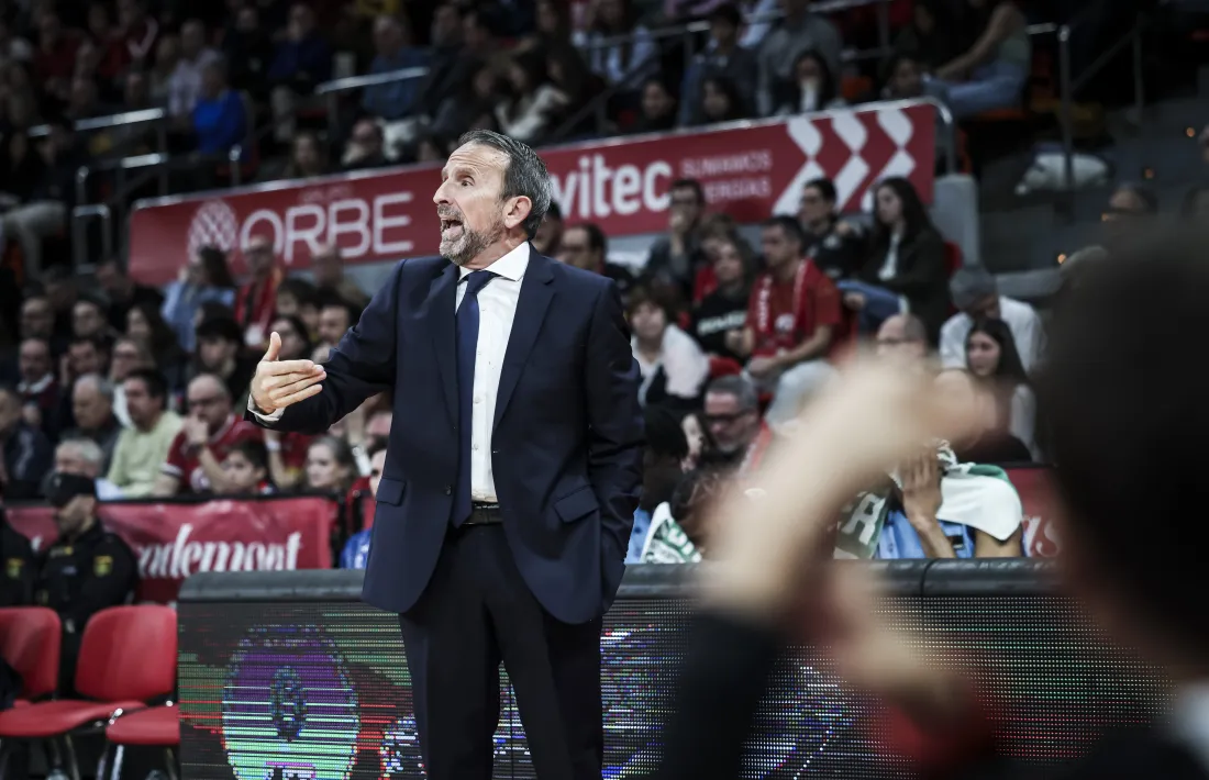 Joan Plaza quan va debutar amb el BC MoraBanc a Saragossa.