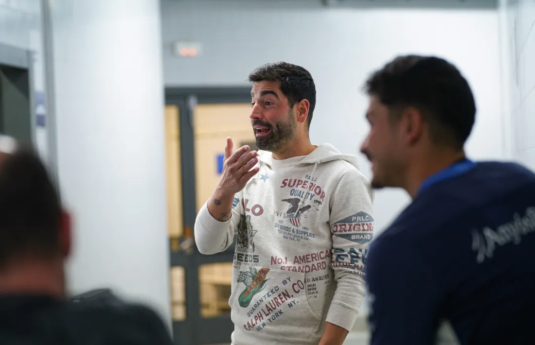 Carlos Martínez, de visita.