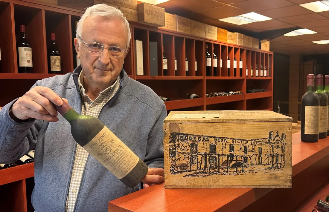 Miquel Armengol amb un Vega Sicilia