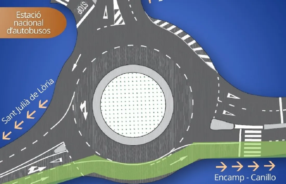 El nou funcionament de la rotonda a Prada Casadet.