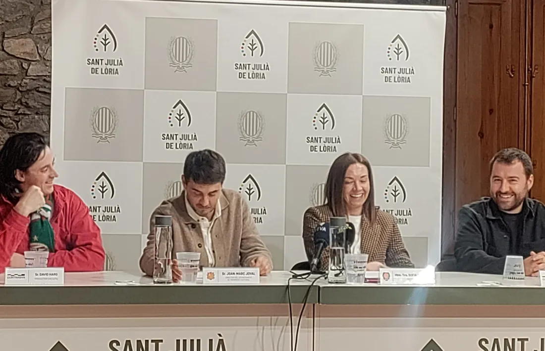 Haro, Joval, Cortesao i Riera a la roda de premsa d'avui.