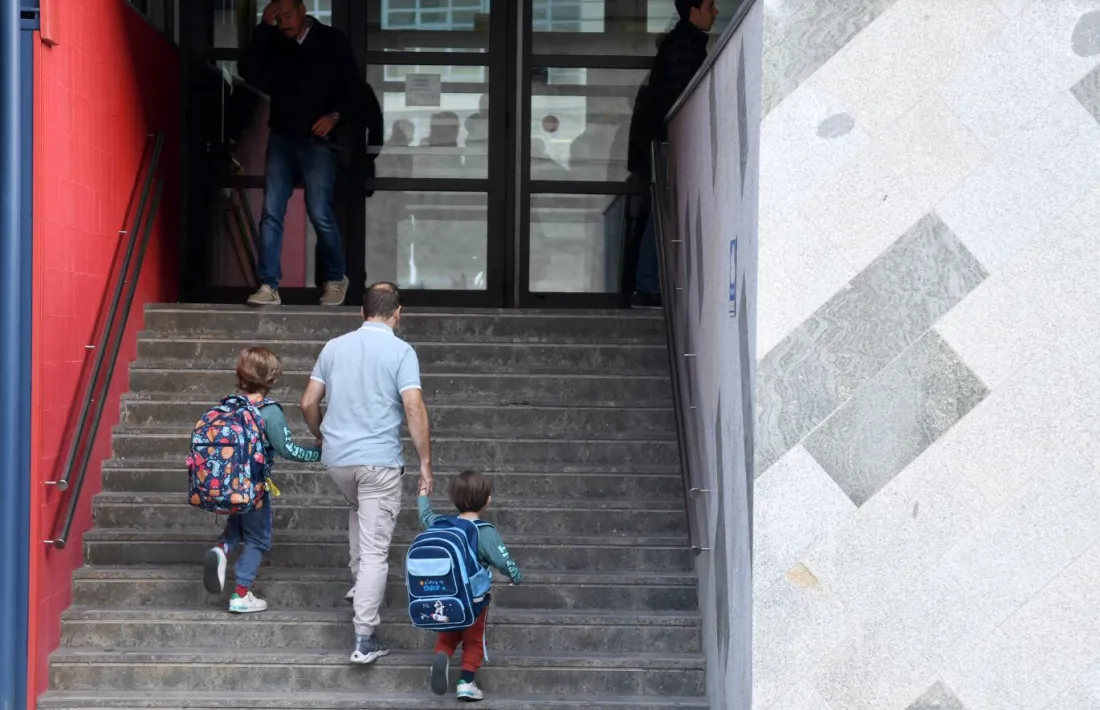 L'entrada de l'escola andorrana de Santa Coloma.
