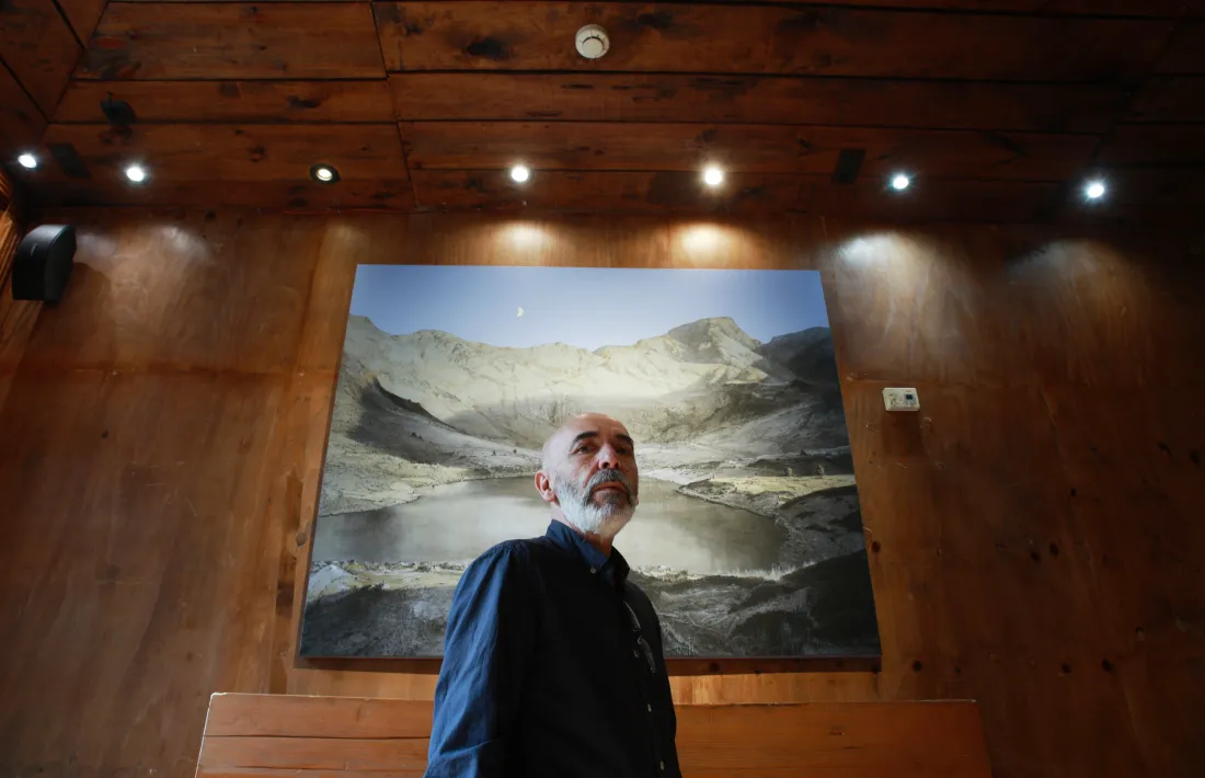 El segon llac de Tristaina, amb el blau del cel, tota una novetat en l'obra de Sánchez.