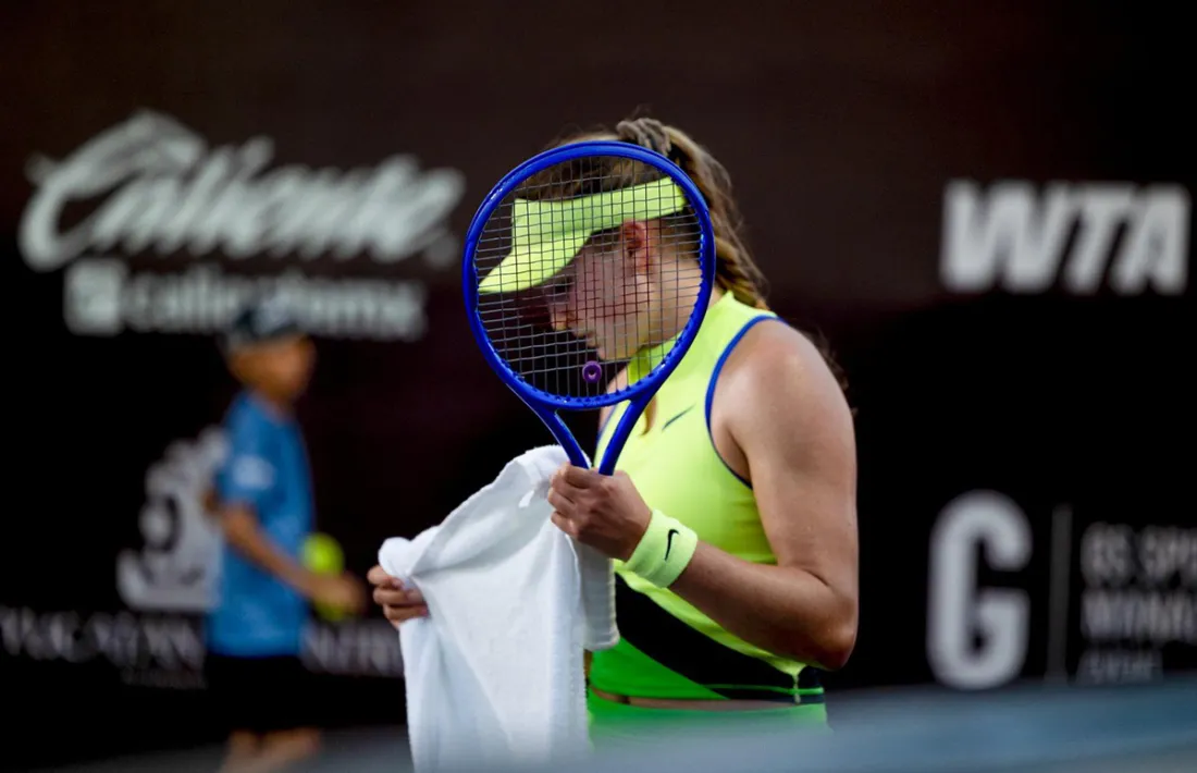 Vicky Jiménez en una imatge al Mèrida Open de Mèxic. Va accedir a la segona ronda d'Indian Wells.