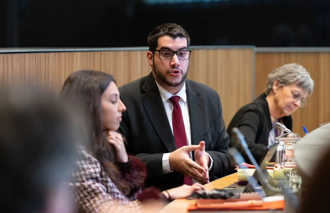 Laia Moliné, Pere Baró i Susanna Vela, del grup parlamentari socialdemòcrata.