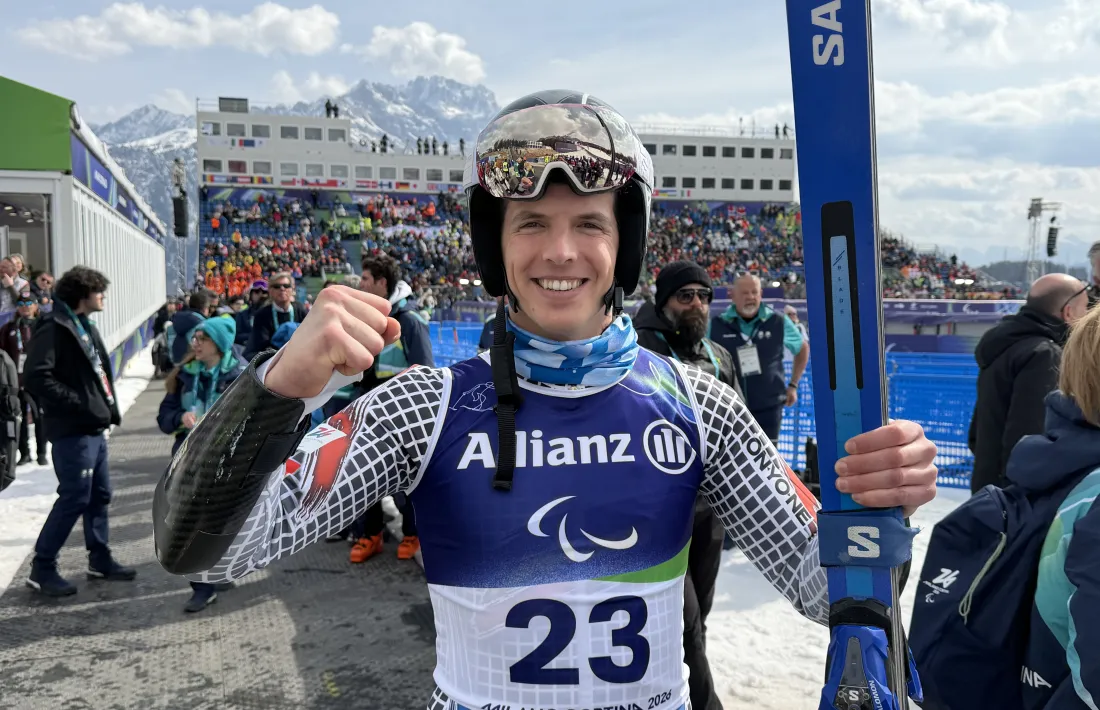 Roger Puig, al supergegant dels Jocs Paralímpics de Cortina.