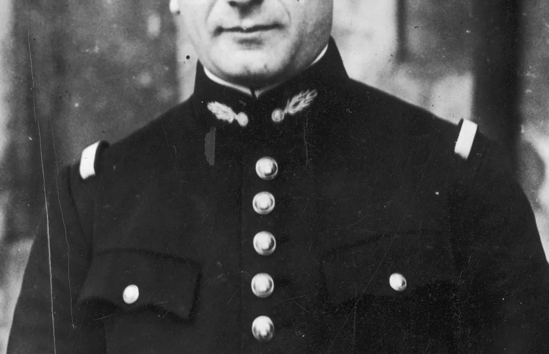 "El senyor Larrieu, cap de la policia andorrana, 1932", diu el peu de foto.