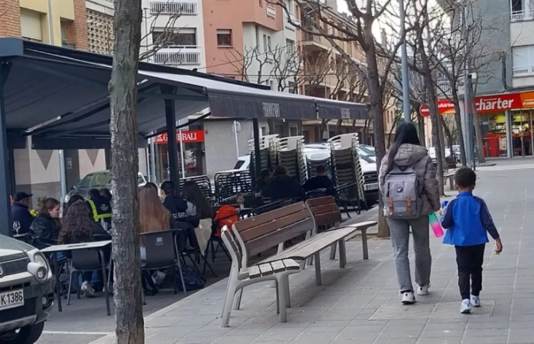 La terrassa, ahir sobre les cinc de la tarda. 