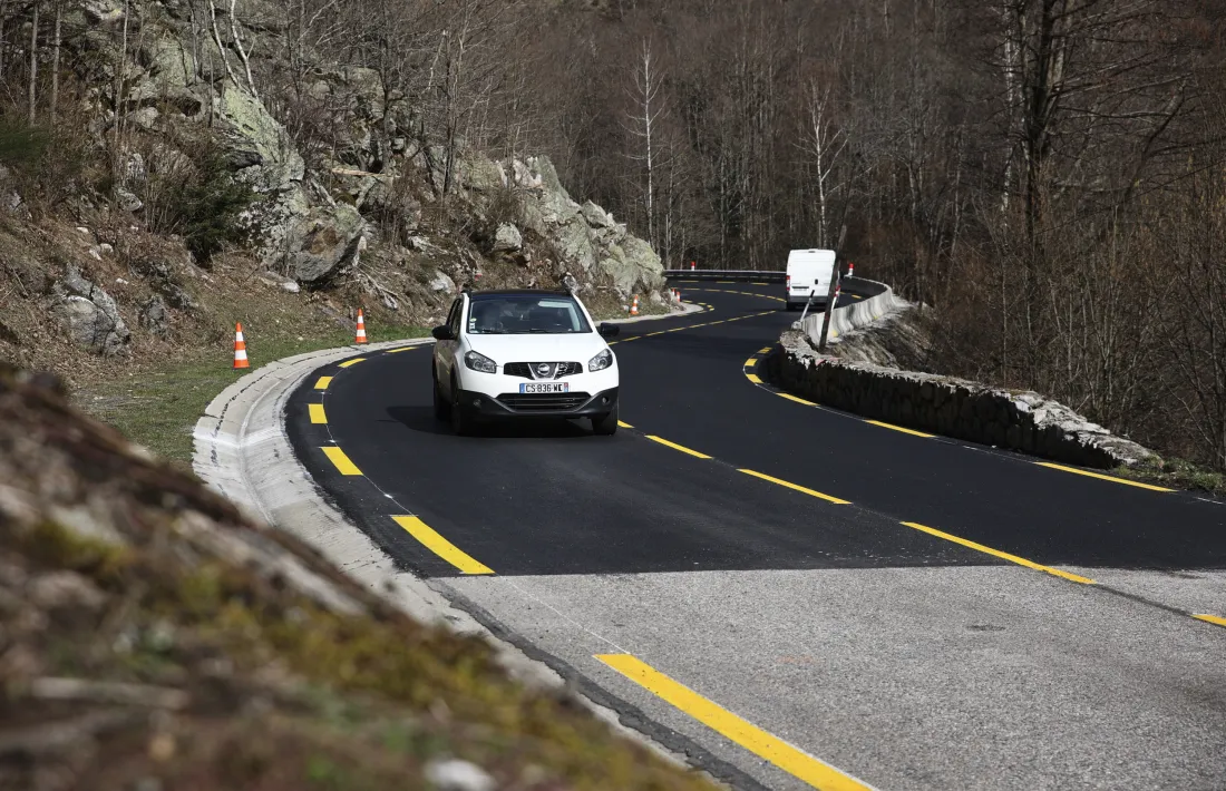 La carretera RN 20, amb la circulació reestablerta aquest dilluns.