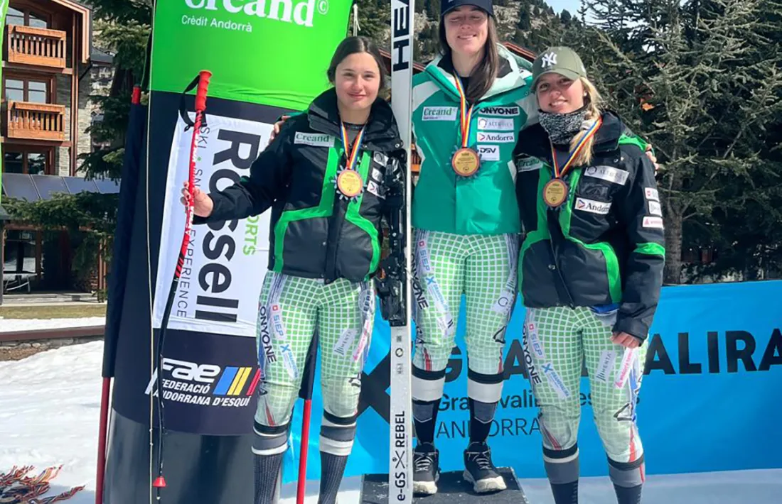 Íria Medina, al podi.