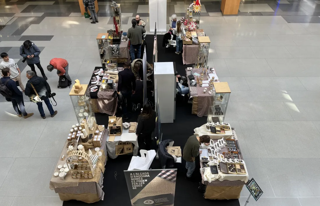 Vista de la mostra de productes artesans.